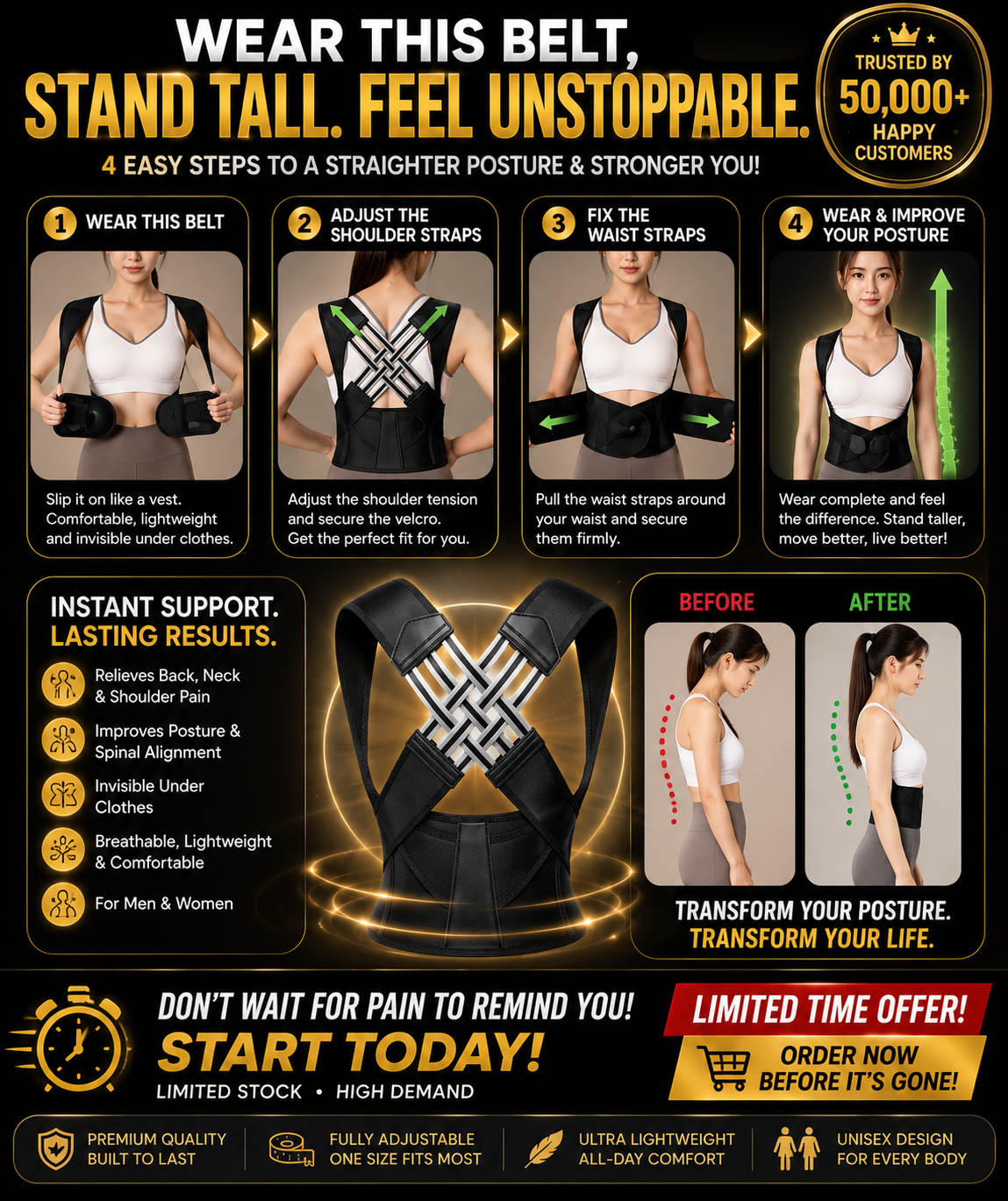 PosturePro Invisible Support